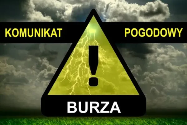 Ostrzeżenie przed burzami w powiecie nyskim – możliwe silne porywy wiatru i grad