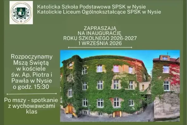 Inauguracja roku szkolnego 2026/2027 w Katolickich szkołach w Nysie