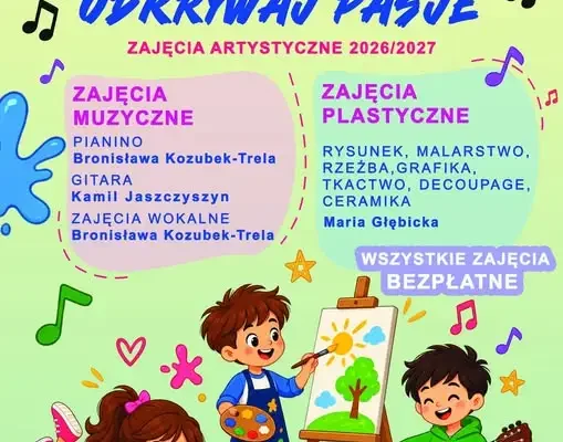 Zostały ostatnie wolne miejsca na zajęcia artystyczne w Ośrodku Kultury