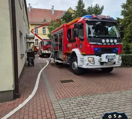 Ćwiczenia ratowniczo-gaśnicze w Domu Pomocy Społecznej „Maria” w Korfantowie
