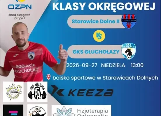 IX kolejka klasy okręgowej: GKS Głuchołazy zagra w Starowicach Dolnych