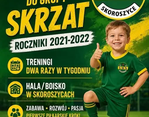 Otwarty nabór do grupy Skrzat – zapisy dla dzieci z roczników 2021–2022