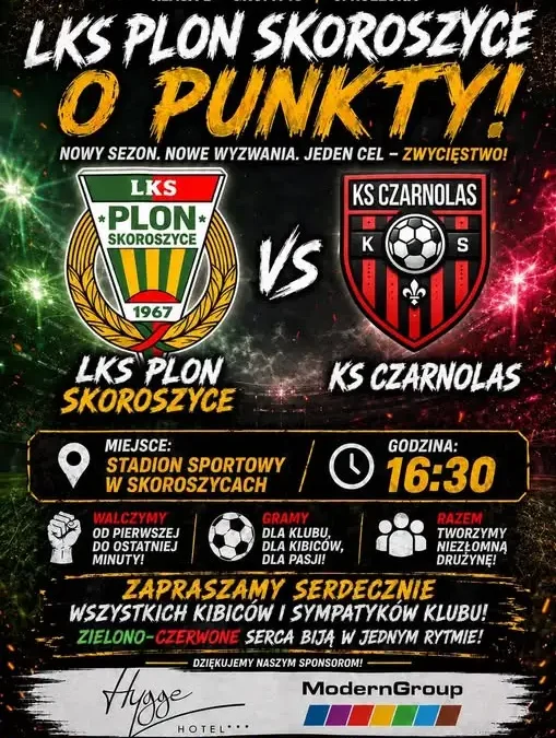 Derby gminy Skoroszyce: LZS Płońsko Skoroszyce kontra KS Czarnolas