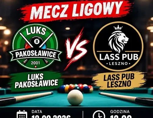 Pakosławice podejmują Leszno w 9. i 10. kolejce Polskiej Ligi Bilardowej