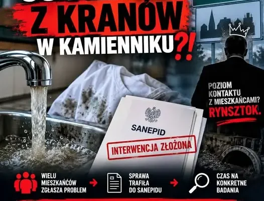 Mieszkańcy gminy Kamiennik podejrzewają problemy z wodą. Sprawa trafiła do Sanepidu