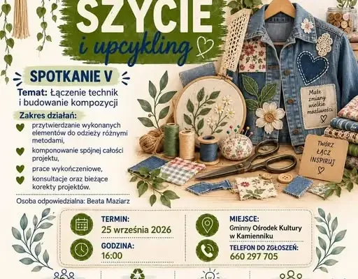 Warsztaty rękodzieła w Gminie Kamiennik – 25 września 2026