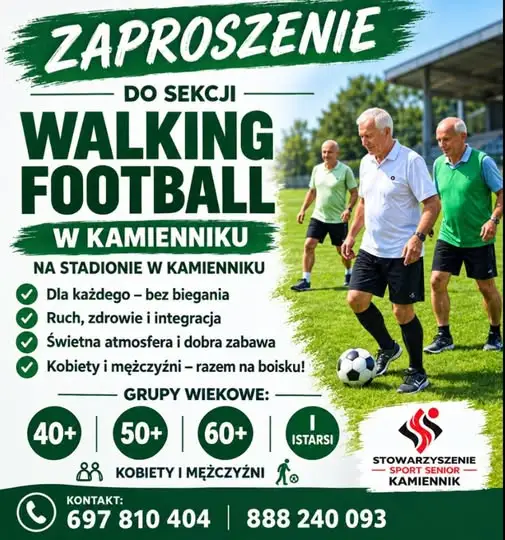 Walking Football w Kamienniku – nowa sekcja zaprasza na stadion