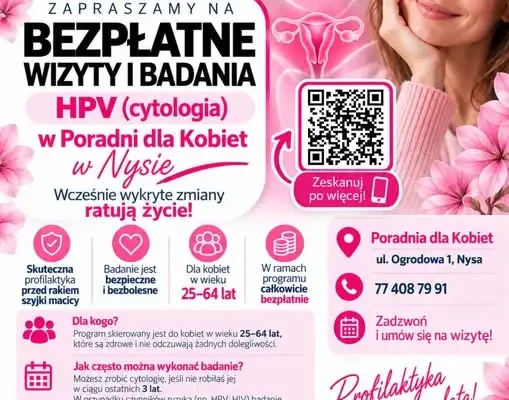 Bezpłatna cytologia i badanie HPV w Nysie – profilaktyka raka szyjki macicy