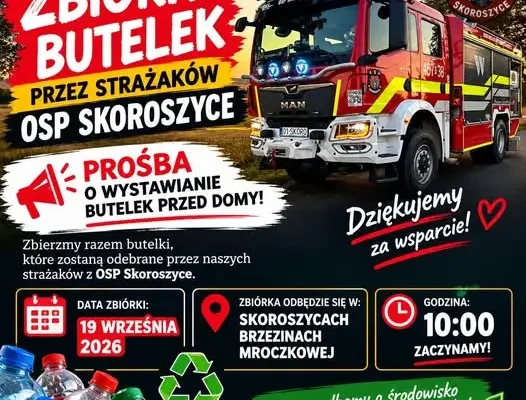 OSP Skoroszyce zbiera butelki kaucyjne – akcja już w sobotę 19 września