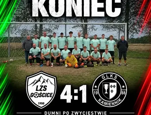 LZS Gościce 4:1 GLKS Kamiennik – relacja z meczu