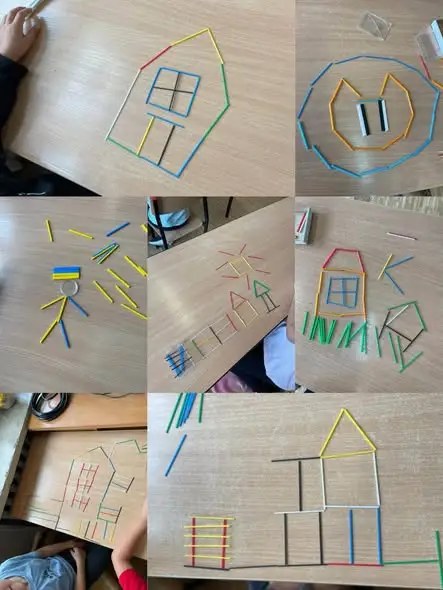Geometryczne obrazy pierwszaków w świetlicy – Zabawa sztuką!