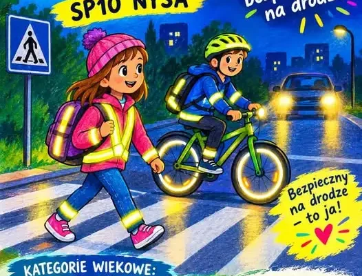 Konkurs plastyczny „Odblaskowa Szkoła” w Nysie – prace do 9 października