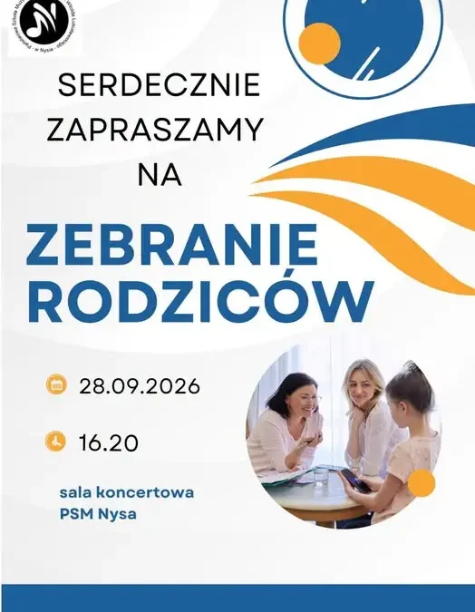 Zebranie rodziców w Państwowej Szkole Muzycznej w Nysie – 28 września 2026