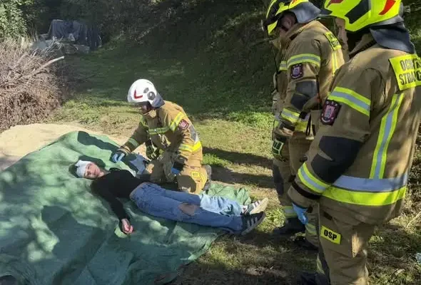Manewry ratownicze OSP w Ścinawie Małej: 15 jednostek w akcji