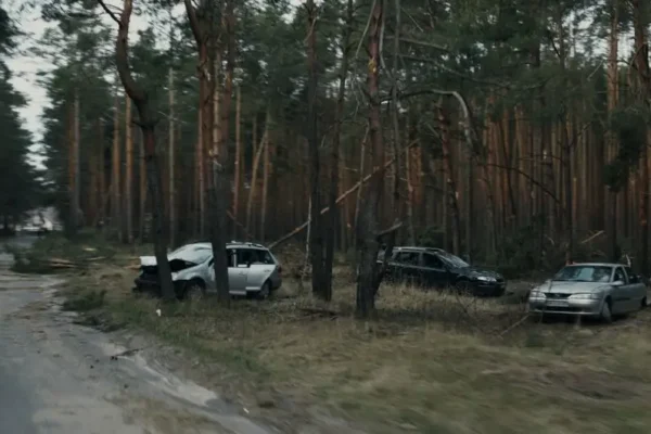 Wypadek na trasie Bardno–Kubice. BMW uderzyło w drzewo, kierowca w szpitalu