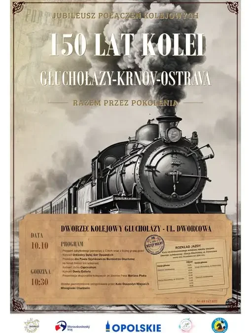 150 lat linii Głuchołazy – Krnov. Parowóz i koncerty na dworcu