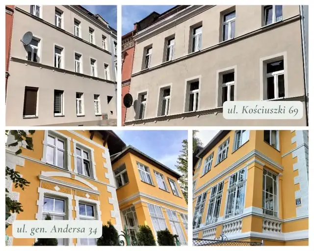 Nowe elewacje w Głuchołazach: Kościuszki 69 i Andersa 34 odzyskały blask