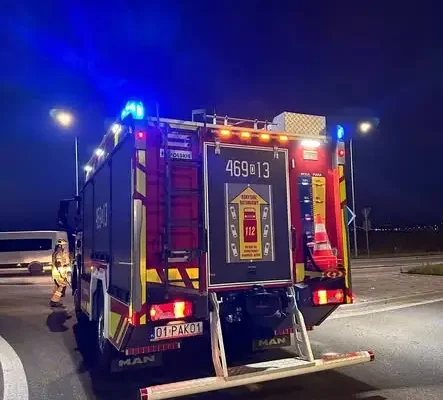 Wyjazd OSP Pakosławice: plama ropopochodna na DK46 i DW401