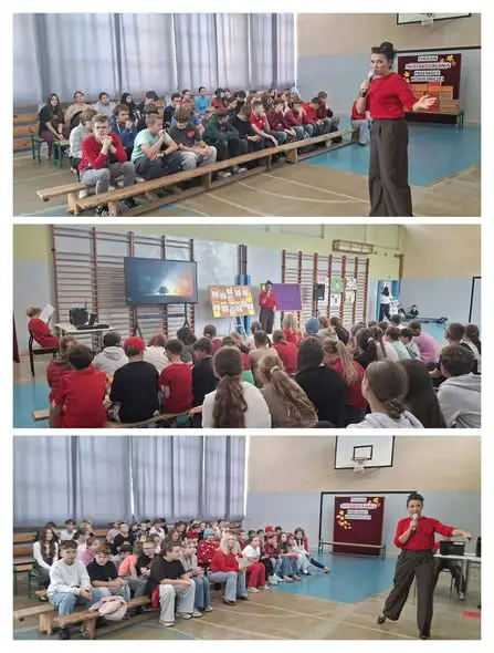 Happening przeciw przemocy rówieśniczej w szkole w Łambinowicach