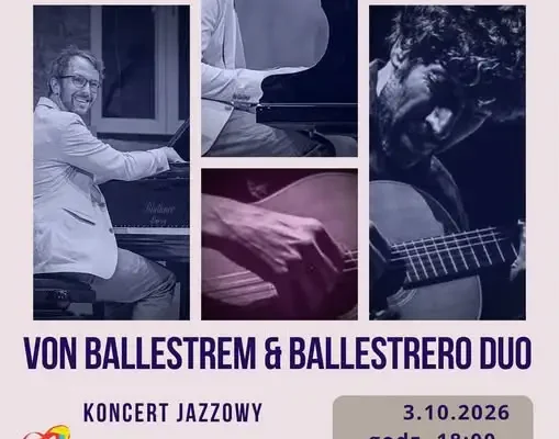 Koncert jazzowy Von Ballestrem & Ballestreo Duo już jutro w Głuchołazach
