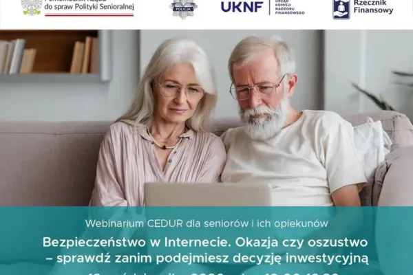 Webinarium dla seniorów o bezpieczeństwie w internecie – 13 października