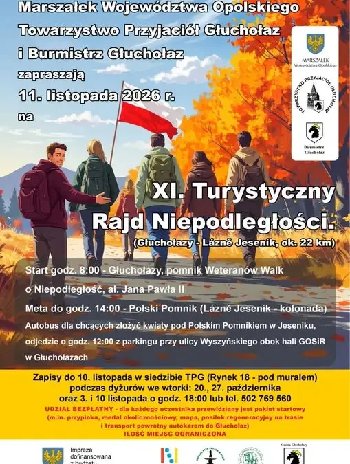 Rajd Niepodległości z Głuchołaz do czeskich Lazní Jeseník – zapisy trwają