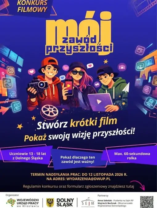Konkurs filmowy dla uczniów z Dolnego Śląska – nagraj rolkę o przyszłości zawodowej