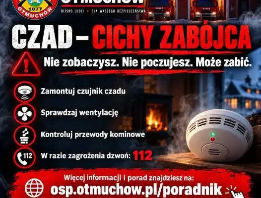Cichy zabójca w Twoim domu. OSP Otmuchów przypomina o zagrożeniu czadem
