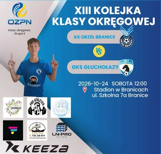 GKS Głuchołazy zagra w Branicach. XIII kolejka już w sobotę