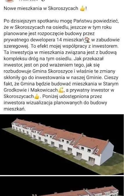 Obiecane mieszkania w Skoroszycach nadal nie powstały. Minęły dwa lata od zapowiedzi