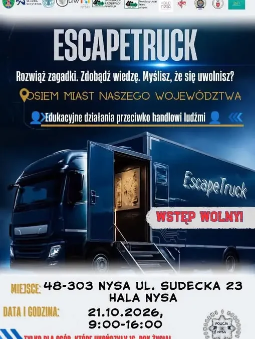 EscapeTruck w Nysie: interaktywna lekcja o zagrożeniach handlu ludźmi