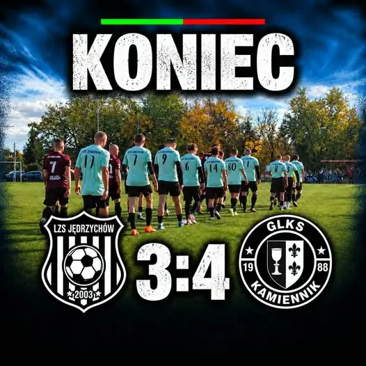 GLKS Kamiennik wygrał 4:3 z LZS Jędrzychów po dramatycznym pościgu