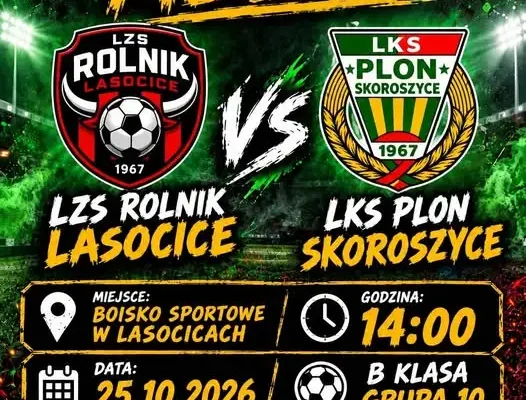 PLON Skoroszyce zagra w niedzielę z LZS Rolnik Lasocice