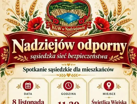 Nadziejów: spotkanie o pierwszej pomocy i sąsiedzkiej sieci bezpieczeństwa